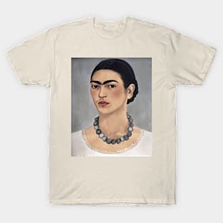 Self Portrait with Necklace by Frida Kahlo T-Shirt